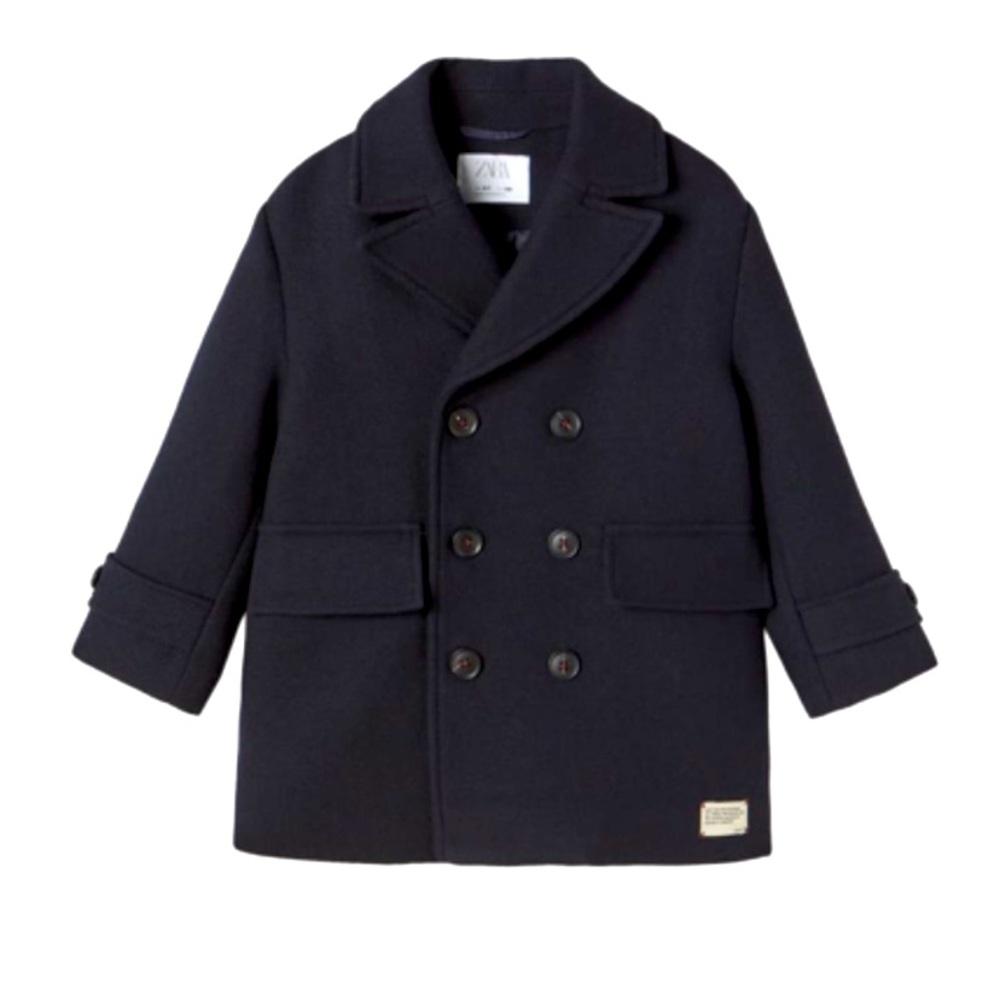 🆕Zara pea coat in navy!
